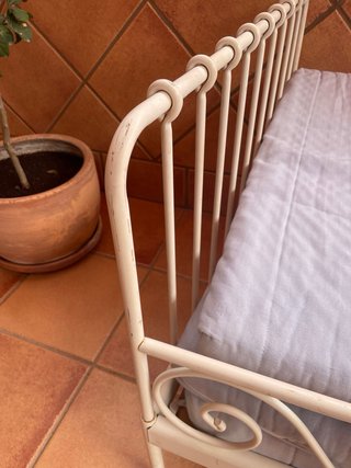 Cama Extensible de Metal Blanca 80x175 max