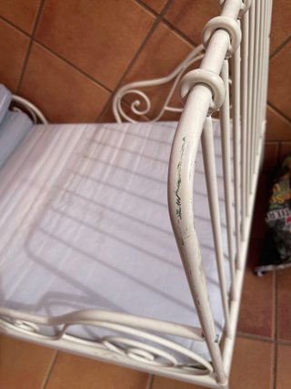 Cama Extensible de Metal Blanca 80x175 max