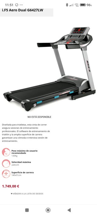 Cinta de Correr BH  F5  cinta Amplia