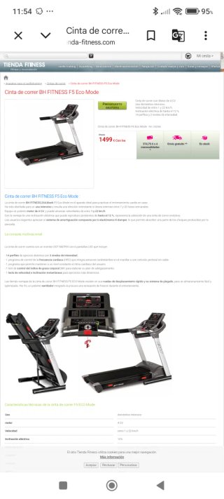 Cinta de Correr BH  F5  cinta Amplia