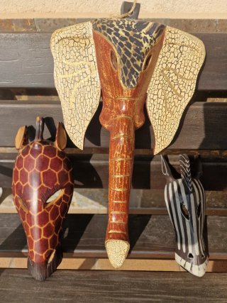 Máscaras Africanas de Animales (Elefante, Jirafa,