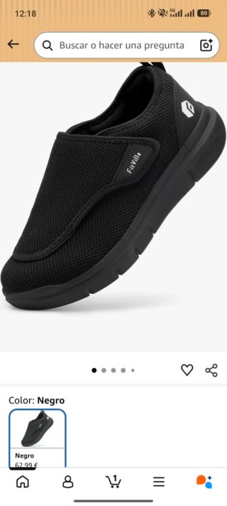 Zapatillas Fitville Negras Talla 46.5