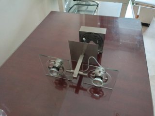 Lámpara de techo IKEA metal y cristal