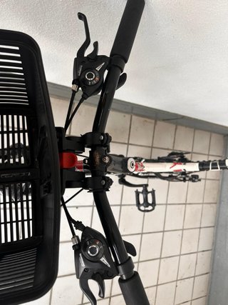 Bicicleta MTB doble suspensión con cesta – Shimano