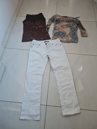 Set Liu Jo Pantalone Bianco + 2 T-shirt