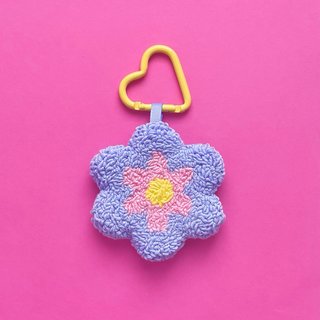 Charm para bolso flor violeta