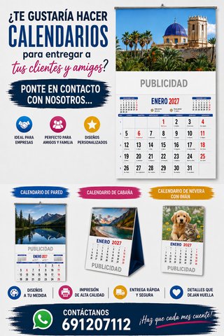 Calendarios Personalizados 2027