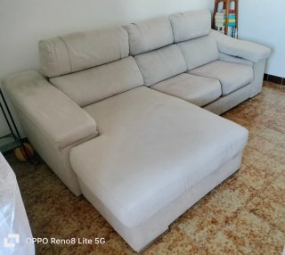 Sofá Cheslong beige
