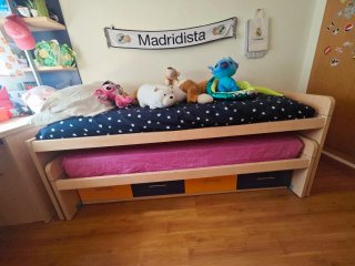 Cama nido juvenil con escritorio