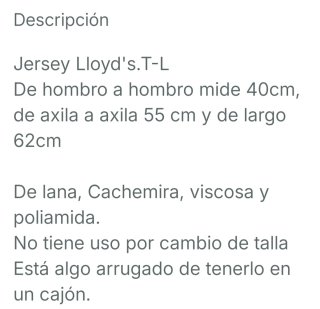 Jersey rayas Lloyd's Talla L
