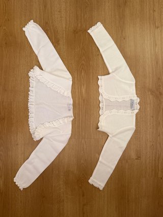 Pack 2 chaquetas blancas niña