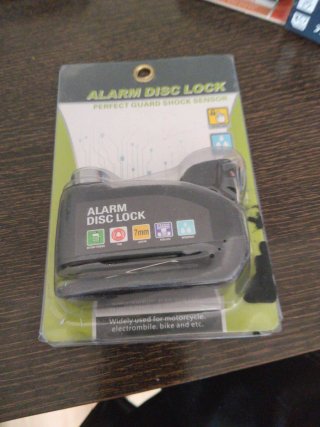 Candado Antirrobo Moto Alarma Disc Lock