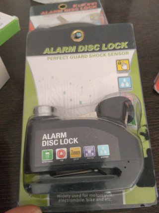 Candado Antirrobo Moto Alarma Disc Lock