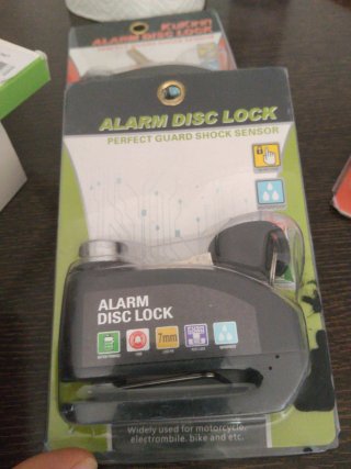 Candado Antirrobo Moto Alarma Disc Lock