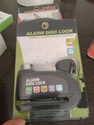 Candado Antirrobo Moto Alarma Disc Lock