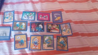 Lote de 13 cromos de Los Pitufos
