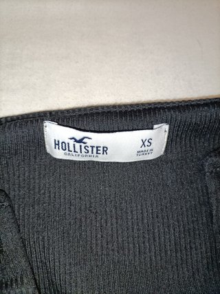 Camisa manga larga Hollister negra