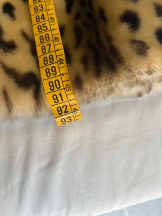 Abrigo de Piel Real Leopardo Vintage XL