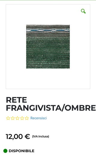 Rete ombreggiante / frangivista 2x5m