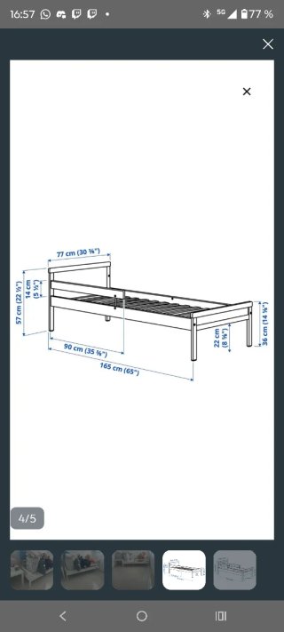 Cama infantil blanca IKEA