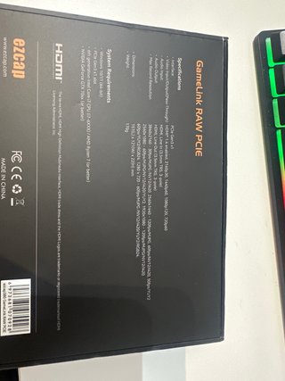 Tarjeta de Captura Ezcap380 GameLink RAW 4K PCIe