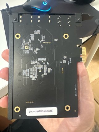 Tarjeta de Captura Ezcap380 GameLink RAW 4K PCIe