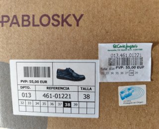 Zapatos Pablosky niño talla 38. Azul marino