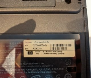 Portátil HP Compaq 2510p (12.1") Core 2 Duo / 2GB