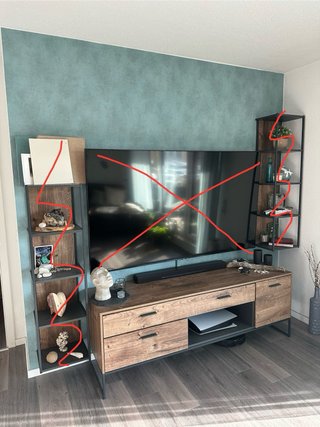 Mueble de TV de Madera y Metal