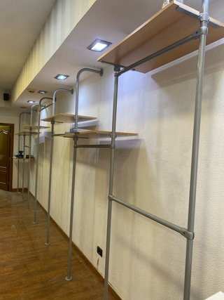 Estantería modular madera y metal