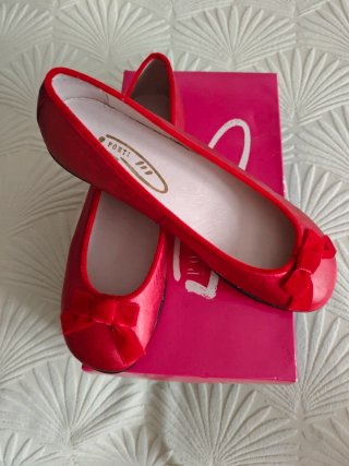 Bailarinas Rojas Ponti Piel Nuevas