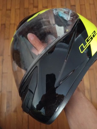 Casco Moto Talla S Negro/Amarillo