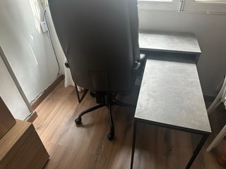 Conjunto Escritorio en L Estilo Industrial y Silla