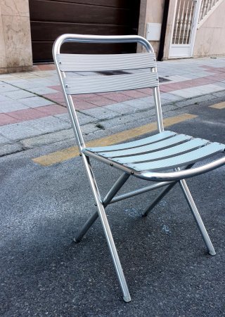 8 Sillas Plegables Aluminio Terraza