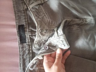 Pantalón ancho marrón/gris T.38