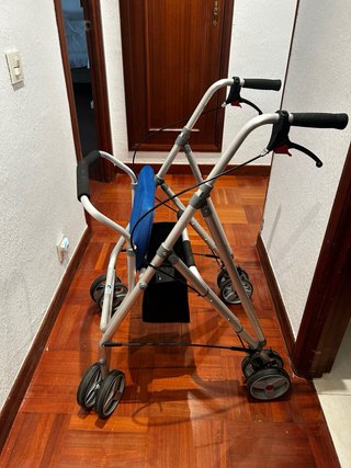 Andador Plegable con Asiento Azul