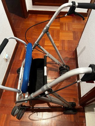Andador Plegable con Asiento Azul
