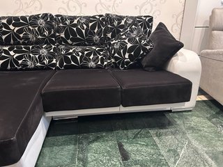 Chaiselonge 245x170cm polipiel gris y tela rustika