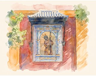 Lámina acuarela Jesús del Gran Poder
