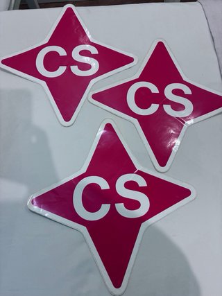 Pegatina CS con forma de estrella