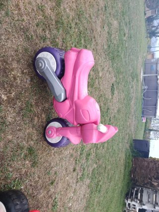 Moto correpasillos rosa para bebé/niña