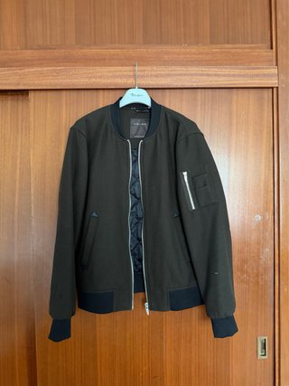 Chaqueta Bomber Zara Verde Oliva