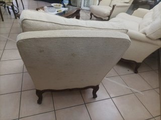 Divano e poltrone classico in tessuto beige