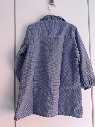 Babi Escolar Cuadros Azul y Blanco Talla 3-4