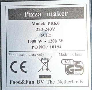Forno per pizza Emerio 1200W