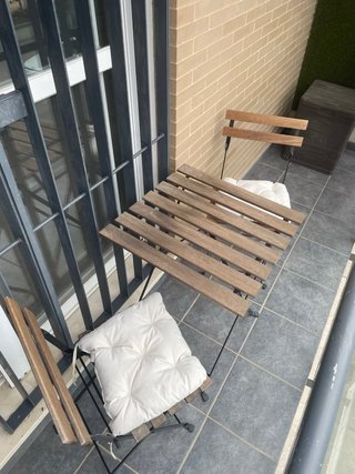 Set de Mesa y 2 Sillas de Jardín