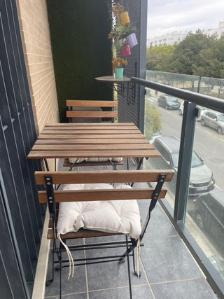 Set de Mesa y 2 Sillas de Jardín