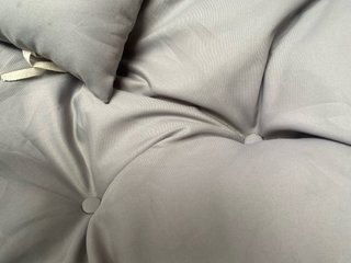 Butaca Colgante Estilo Papasan Negra de madera