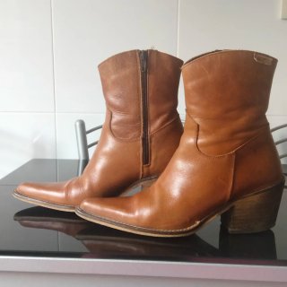Botines Mustang Piel Camel Talla 38