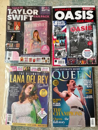 Revista taylor swift, lana del rey, oasis, queen